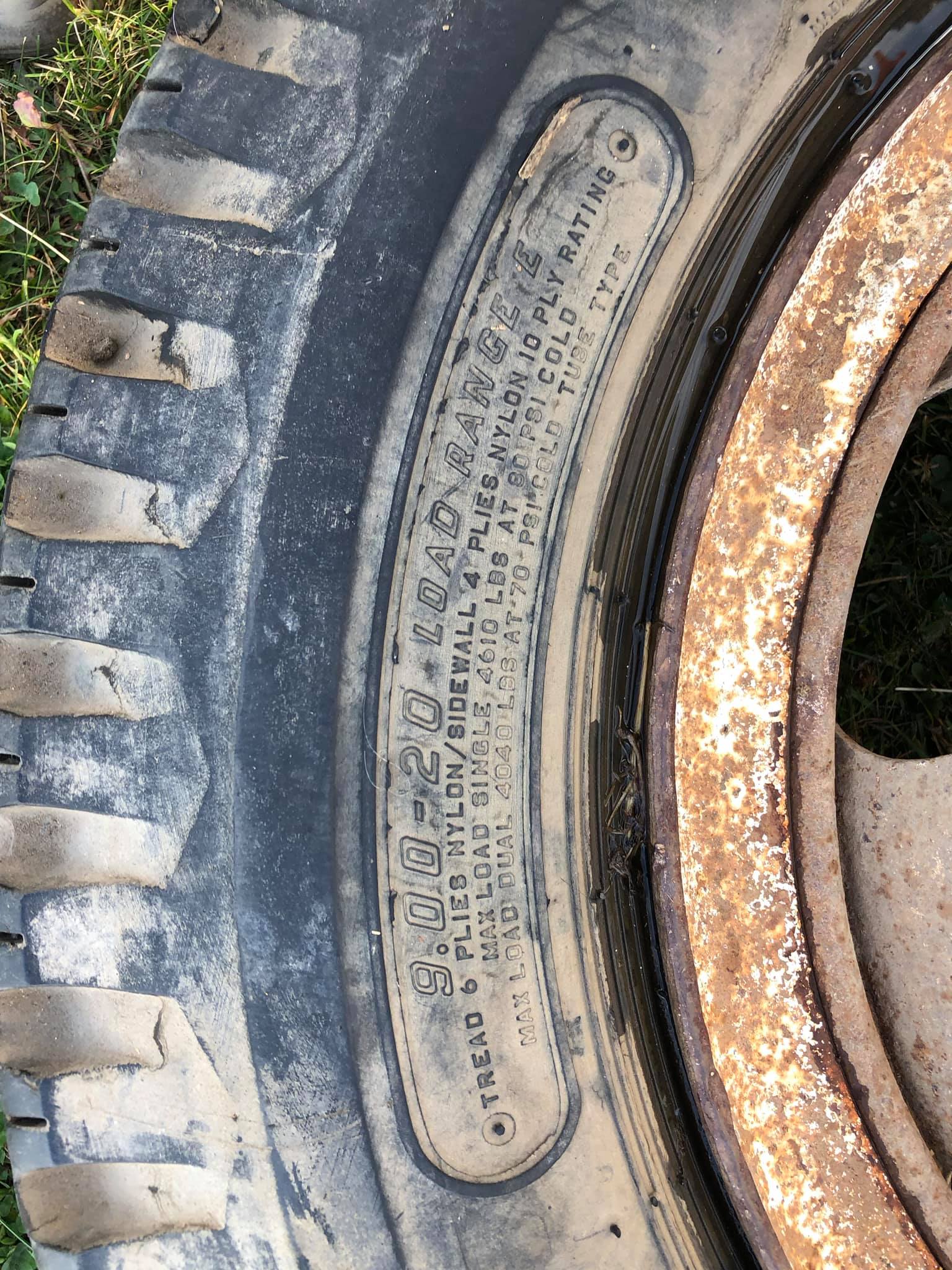 Tire and rim fits dodge and fargo 3 ton Machine Bluebook