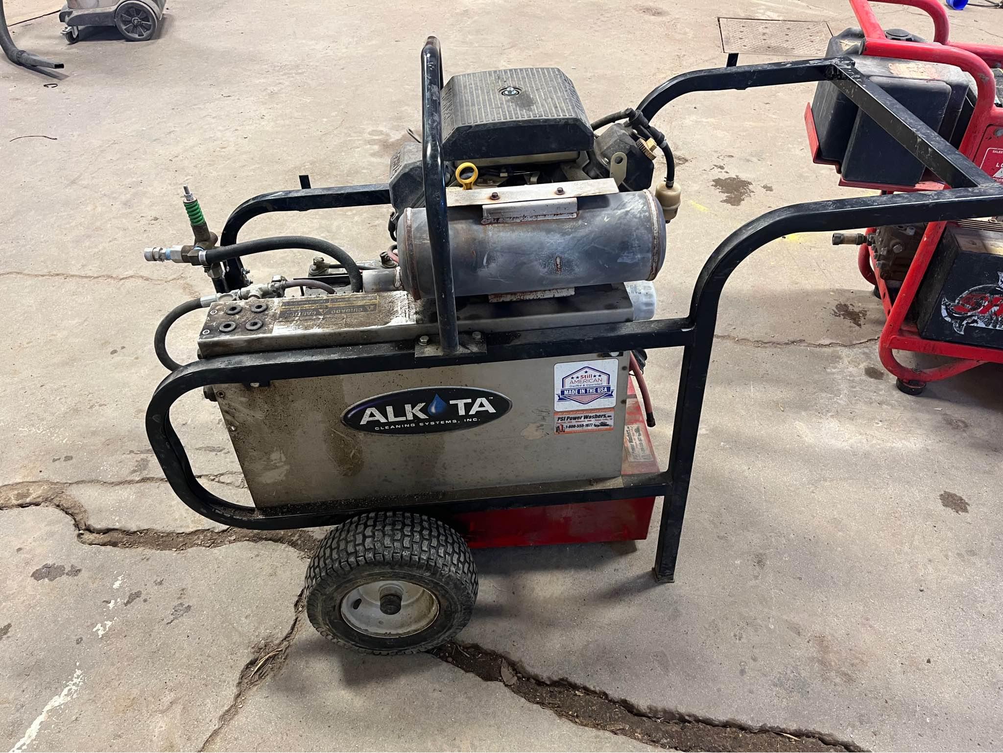 Alkota 5,000 psi 5gpm pressure washer. 200’ of hose, wands etc Nice